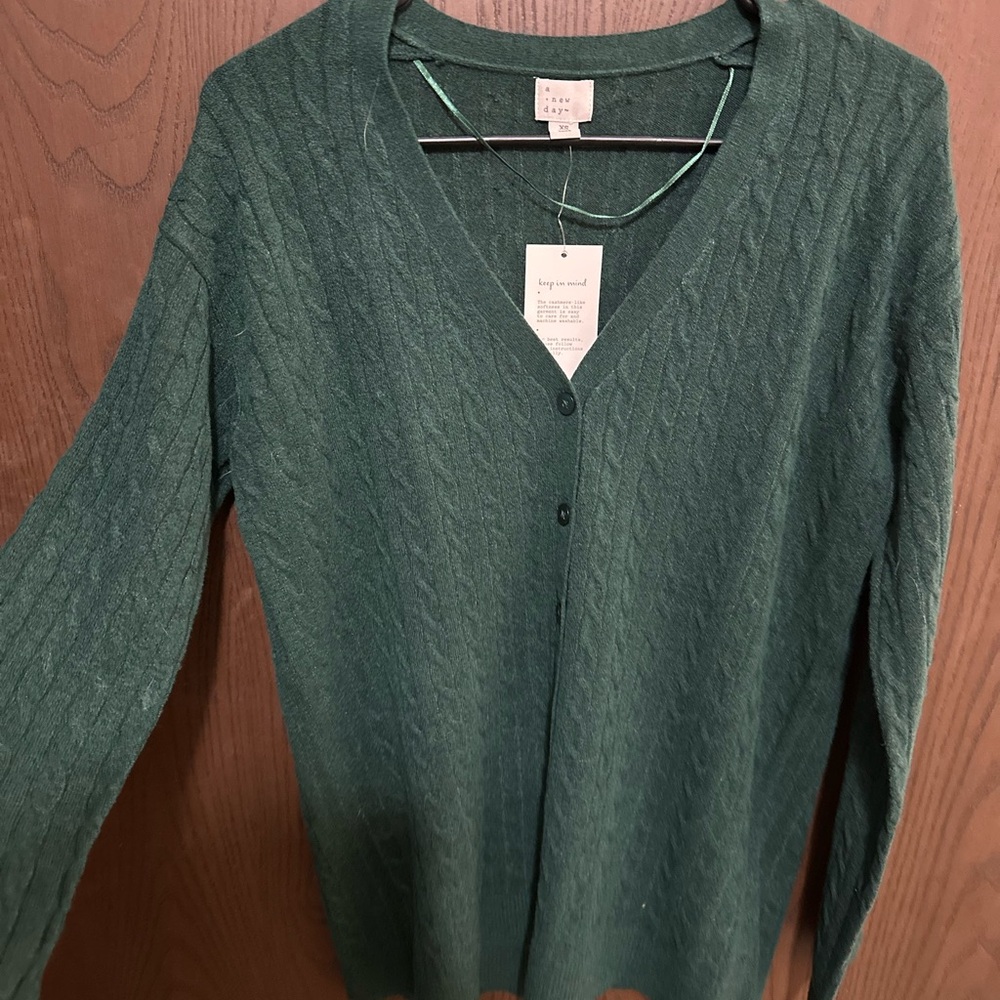 a new day Forest Green V-Neck Cardigan